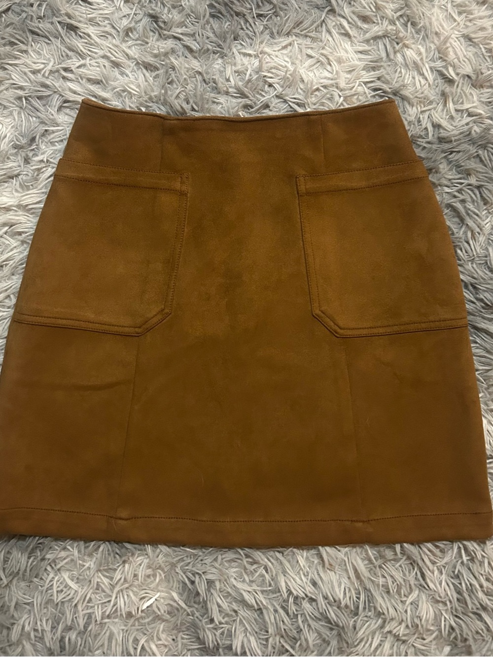 Maurices Chestnut Suede Pocket Mini Skirt